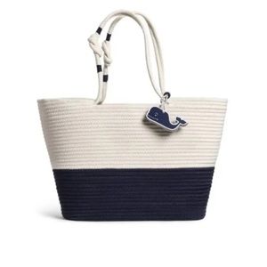 NWT Limited Edition Vineyard Vines for Target Rope Beach Bag with Whale Fob